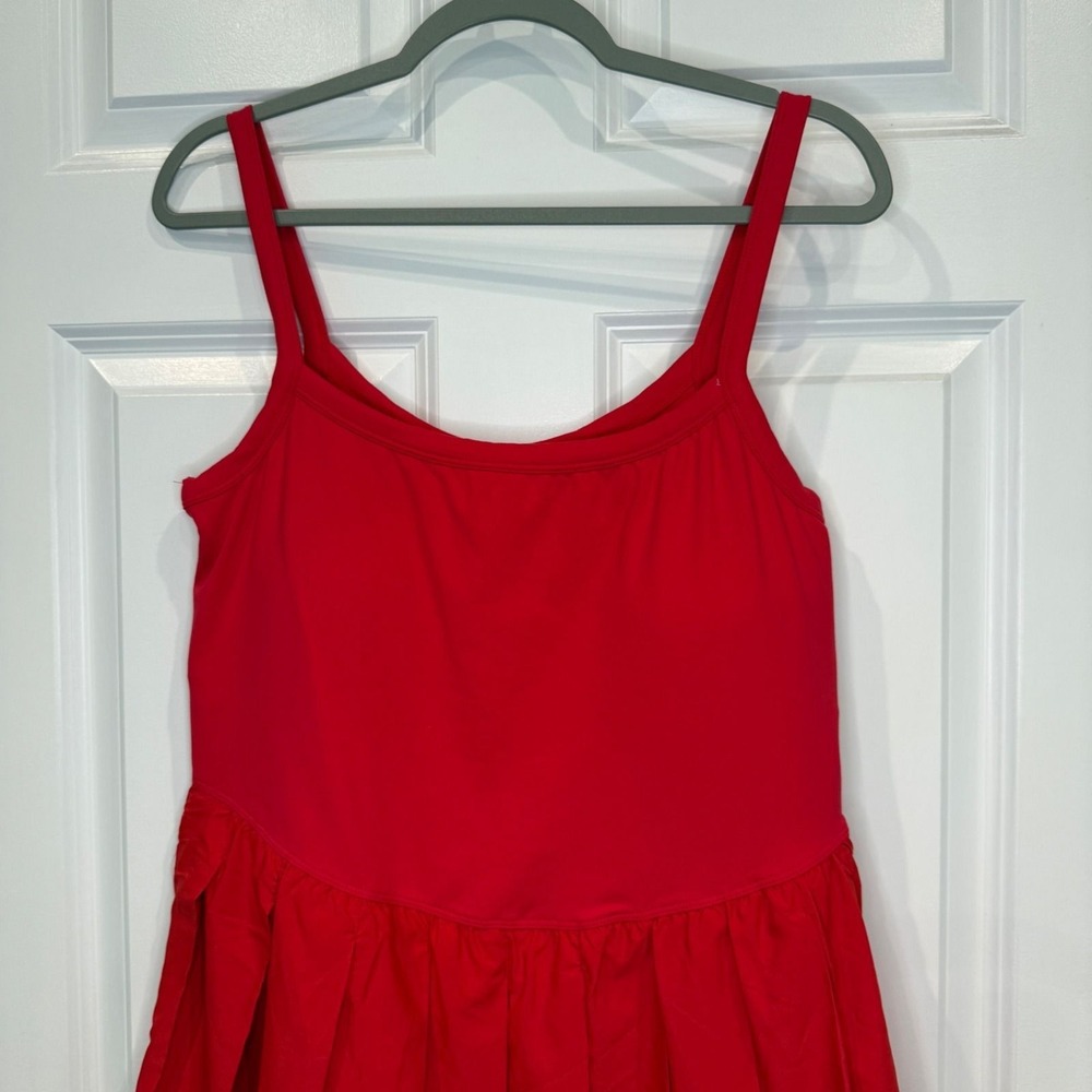 Altar'd State Solid Red Pleated Mini Tennis Dress Size XXL Fit and Flare - Picture 3 of 8